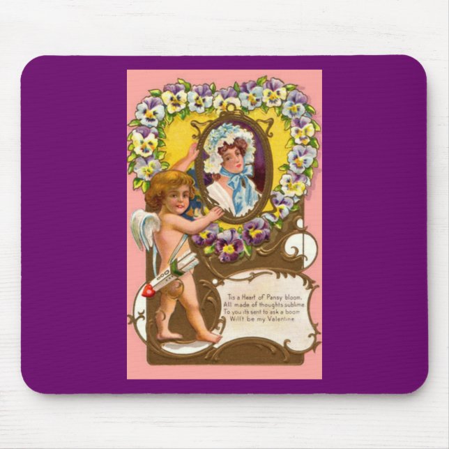 Mousepad Namorados Vintage Cupid (Frente)