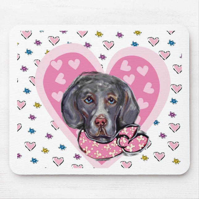 Mousepad Namorados Weimaraner (Frente)
