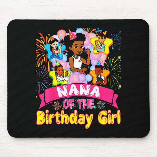 Mousepad Nana Of Birthday Girl Gracie Birthday Dolls Girl P (Frente)