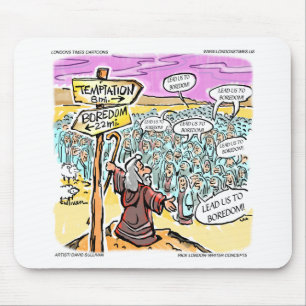 Mousepad Não à Tentação? Cartões e Camisetas de Presentes D
