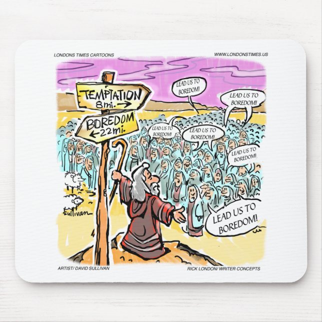 Mousepad Não à Tentação? Cartões e Camisetas de Presentes D (Frente)