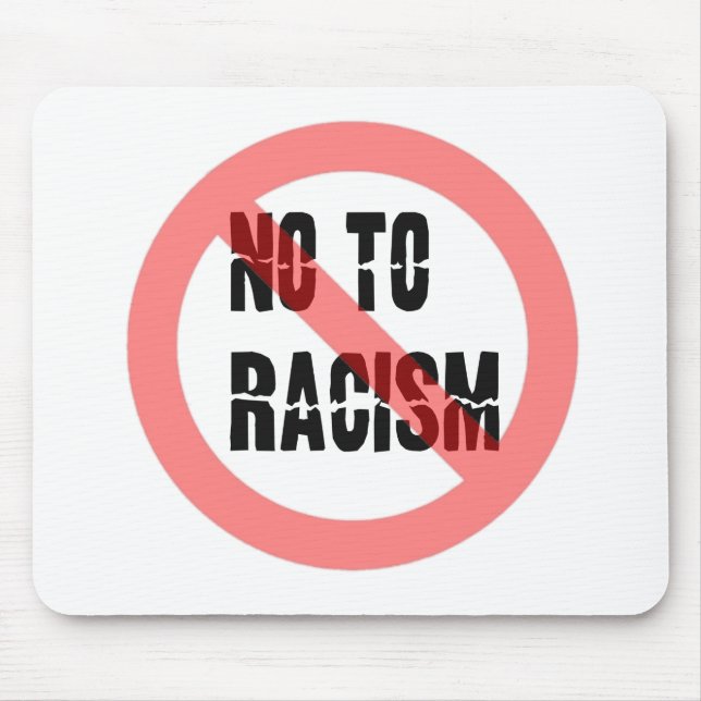 Mousepad Não ao racismo | Slogan Anti-Racismo (Frente)