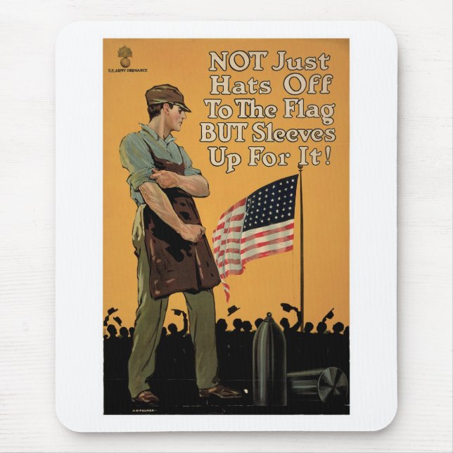 Mousepad Não apenas chapéus na bandeira (Frente)