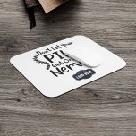 Mousepad Não deixe sua coluna entrar no logotipo de negócio<br><div class="desc">Legal ditado quiroprático para um quiroprático. Apresentando a tipografia negra moderna com o ditado "Não deixe sua espinha entrar em seus nervos". Adicione o logotipo da sua empresa clicando no botão "Personalizar" acima</div>
