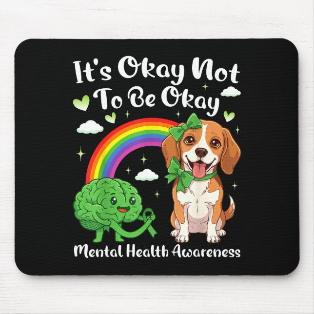 Mousepad Não é para ser cão de conscientização sobre saúde  (Frente)
