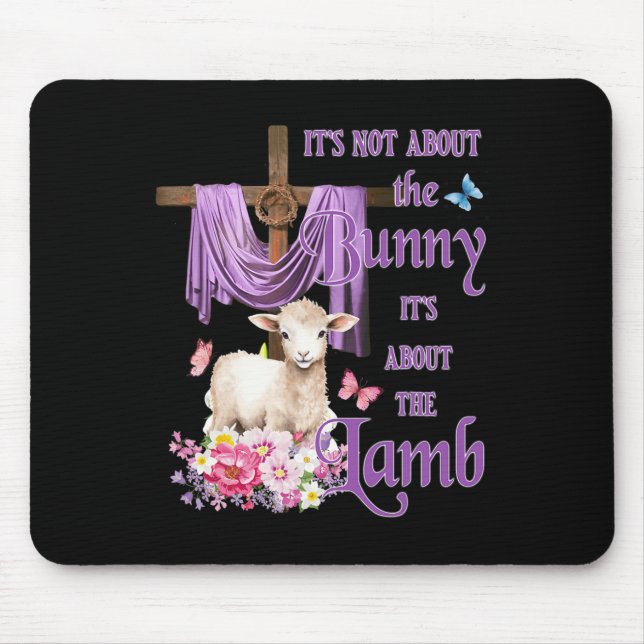 Mousepad Não é sobre o coelhinho que é sobre a corneta (Frente)