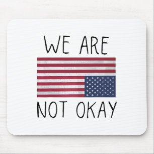 Mousepad Não Estamos Bem Bandeira Dos EUA De Cabeça Para Ba