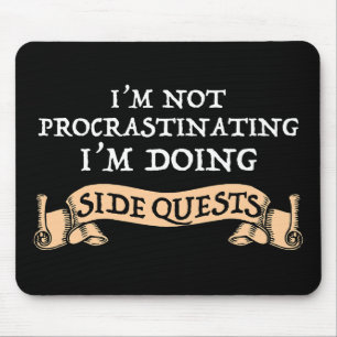 Mousepad Não estou procrastinando - estou fazendo buscas la