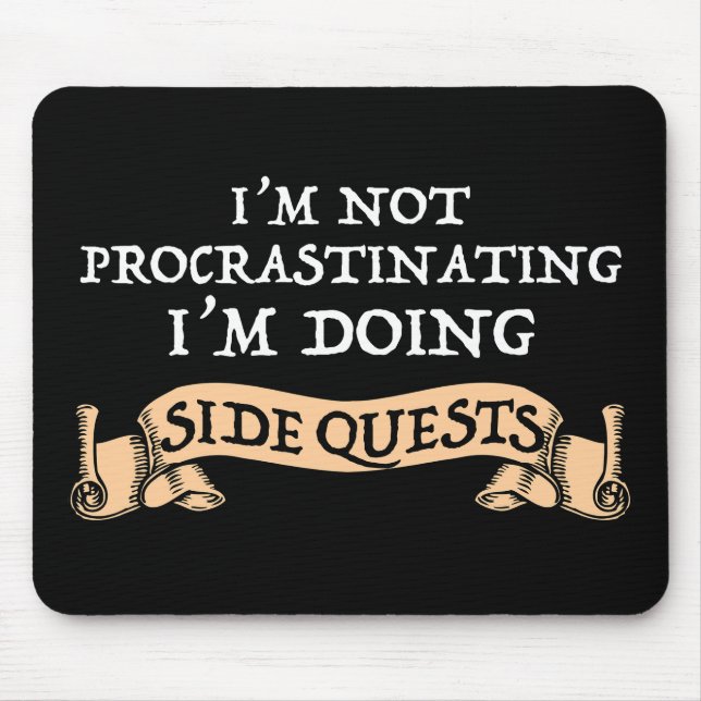 Mousepad Não Estou Procrastinando - Estou Fazendo Missões P (Frente)
