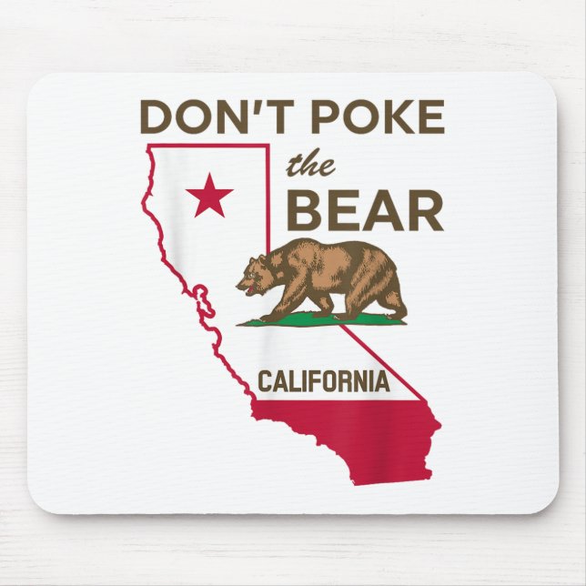 Mousepad Não faça cocô no urso na República da Califórnia (Frente)