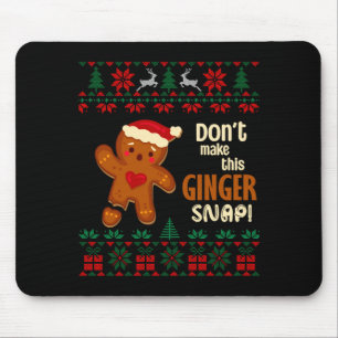 Mousepad Não Faça Este Ruivo Ginger Snap Natal Feio