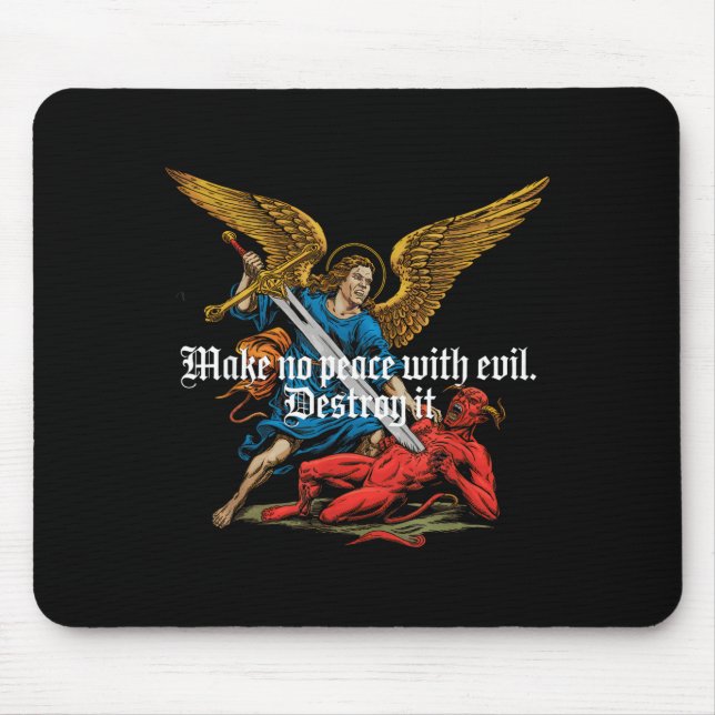 Mousepad Não Faça Pacto Com O Mal Arcanjo Miguel Jesus Vá (Frente)
