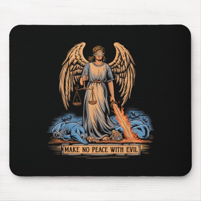 Mousepad Não Faça Pacto Com O Mal Arcanjo Miguel Jesus Vá (Frente)