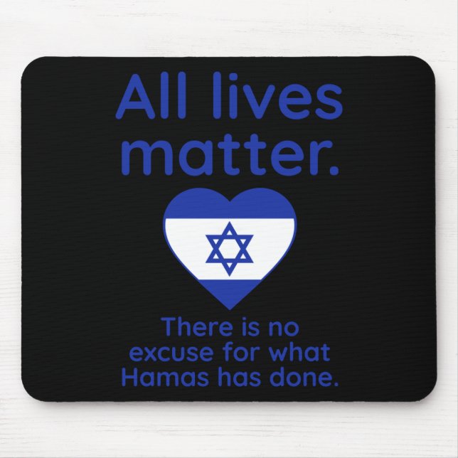 Mousepad Não Há Qualquer Desculpa Para O Que O Hamas Fez. (Frente)