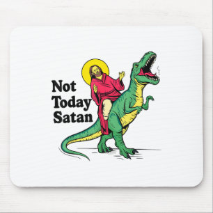 Mousepad Não Hoje Satanás Jesus Montando Dinossauro Meninos