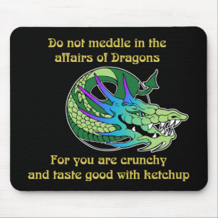 Mousepad Não intrometa nos casos dos dragões