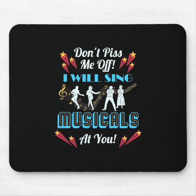 Mousepad Não Me Desliguem Dos Musicais (Frente)