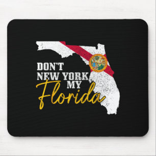 Mousepad Não Nova York Meu Flórida Divertido Bandeira Vinta