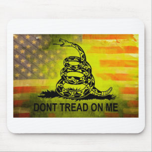 Mousepad Não pise em mim a bandeira americana da bandeira
