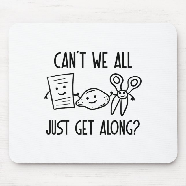 Mousepad Não podemos nos meter com tesouras de papel (Frente)