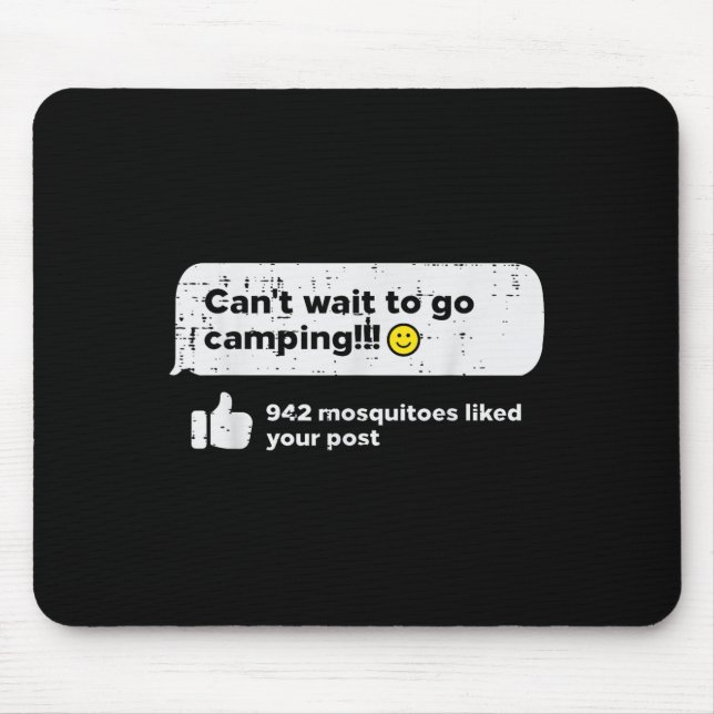 Mousepad Não Posso Esperar Ir Camiar Mosquitos Camper Women (Frente)