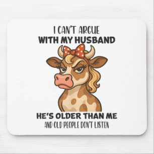Mousepad Não posso falar com meu marido, esposa C de marido