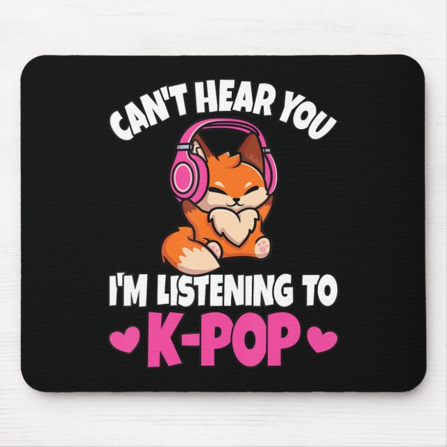 Mousepad Não posso ouvi-lo, estou ouvindo o Pop (Frente)