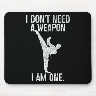 Mousepad Não Preciso De Uma Arma Sou Um Karate Jiu Jitsu Ku