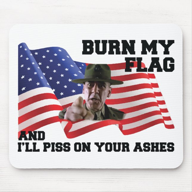 Mousepad Não queime minha bandeira (Frente)
