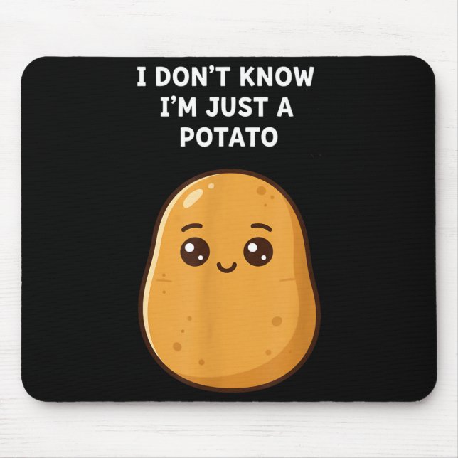 Mousepad Não sei uma batata desenho engraçado batata comida (Frente)