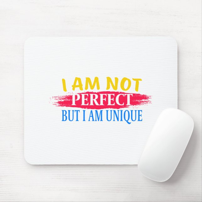 Mousepad Não sou perfeito, mas sou único (Com mouse)