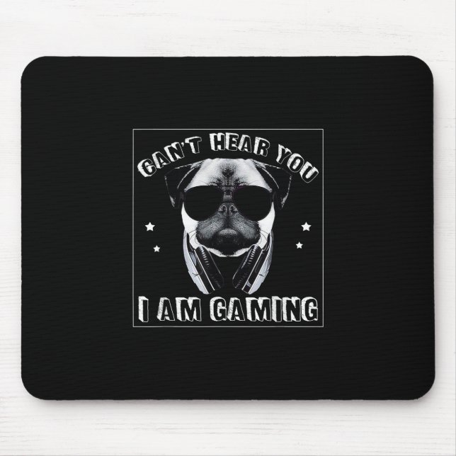 Mousepad Não te ouço, estou a jogar "Engraçado Engraçado" (Frente)