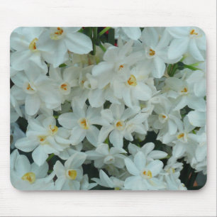 Mousepad Narciso Branco Delicado de Paperwhite Flores