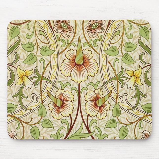 Mousepad Narciso Clássico Flor de William Morris (Frente)