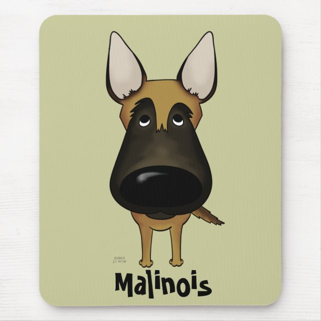 Mousepad Nariz grande Malinois (Frente)