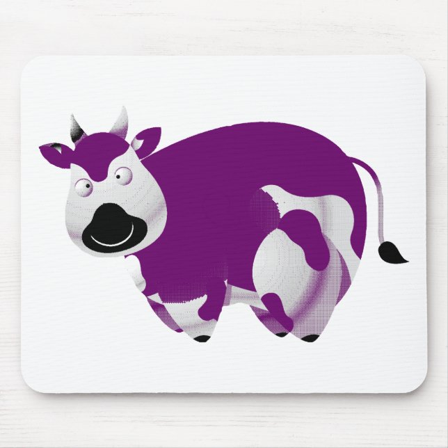 Mousepad Nariz roxo gordo do preto da vaca (Frente)