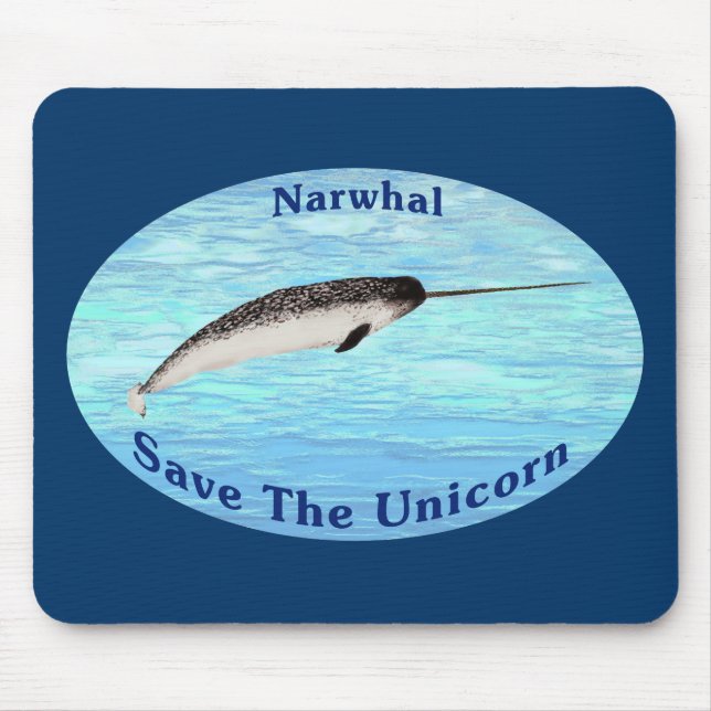 Mousepad Narwhal - Salvar o Unicórnio (Frente)