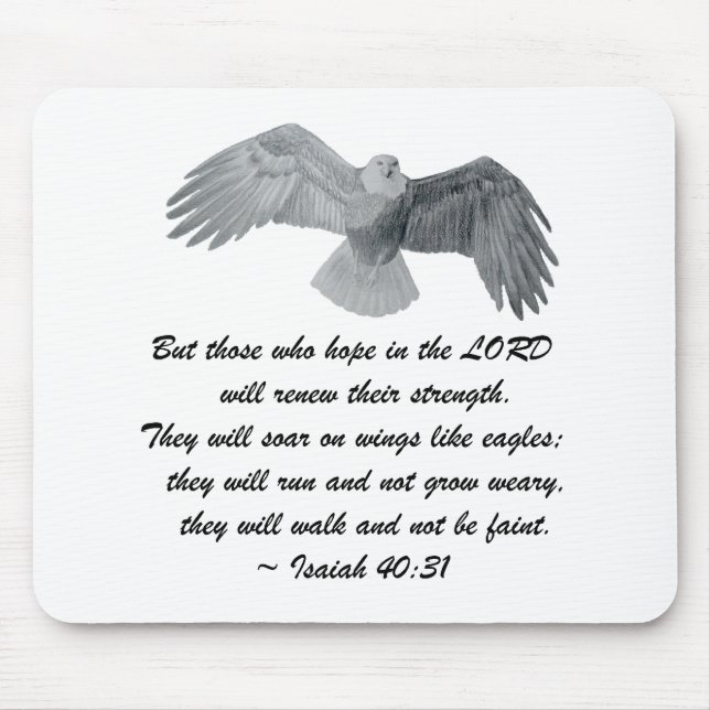 Mousepad Nas asas como Eagles - é o 40:31 (Frente)