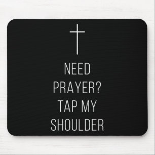 Mousepad Nas Costas Precisa Oração Toque Meu Ombro Cruz Cri