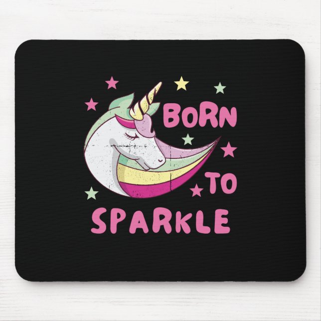 Mousepad Nascer de ser um mago-brilho Unicórnio (Frente)