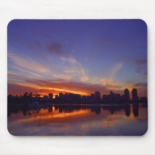 Mousepad Nascer do sol da baía de San Diego (Frente)