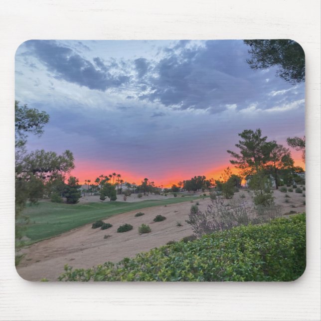 Mousepad Nascer do sol em Las Vegas sobre campo de golfe no (Frente)