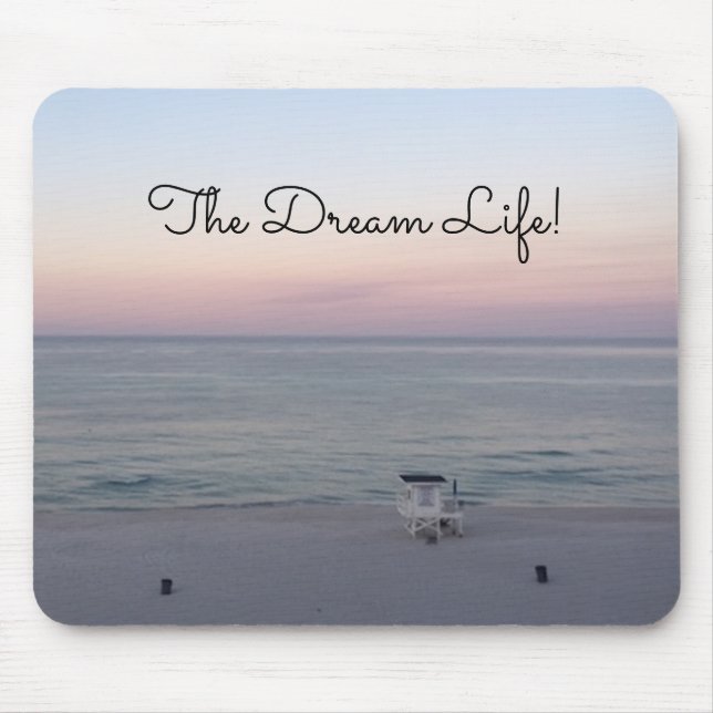 Mousepad Nascer do sol na praia linda (Frente)