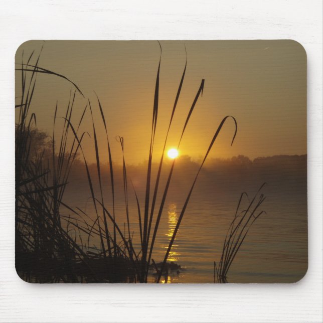 Mousepad Nascer do sol no lago (Frente)