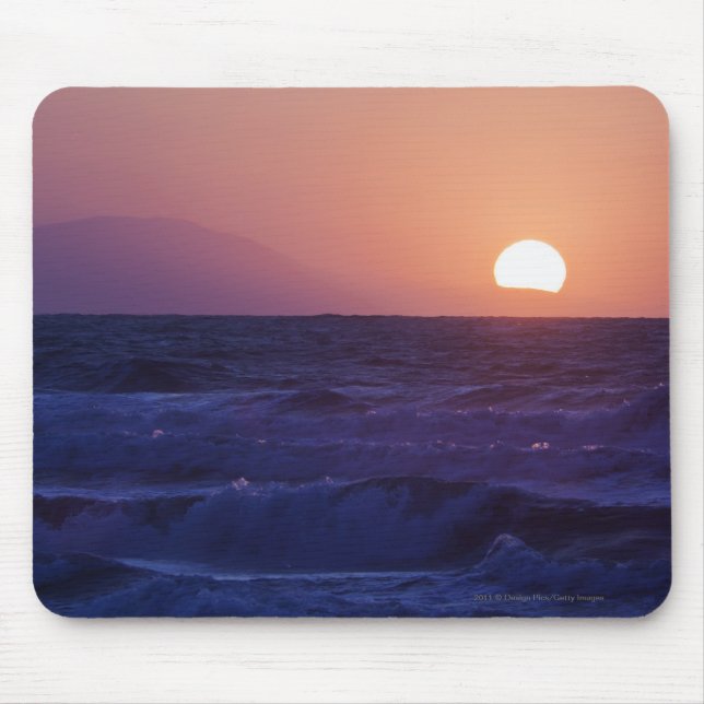 Mousepad Nascer do sol sobre a baía de Malaga (Frente)
