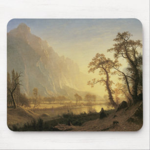 Mousepad Nascer do sol, Yosemite Valley por Albert Bierstad