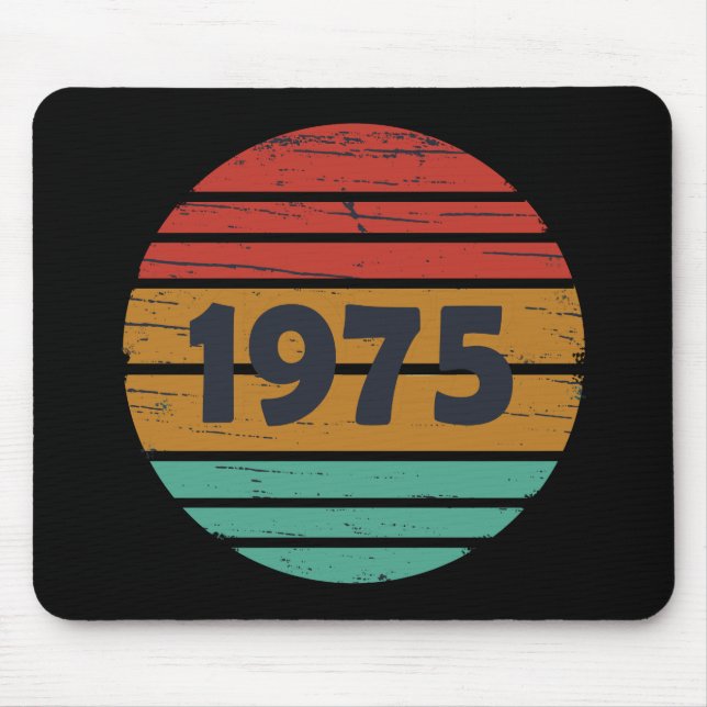 Mousepad Nascer em 1975 vintage 50º presente de aniversário (Frente)