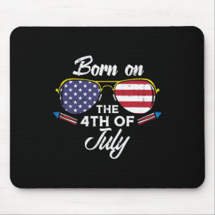 Mousepad Nascer Em 4 De Julho Pulga Quarto Aniversário Pa