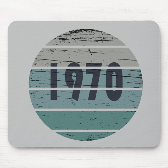 Mousepad Nascer em presente de aniversário de 1970 (Frente)