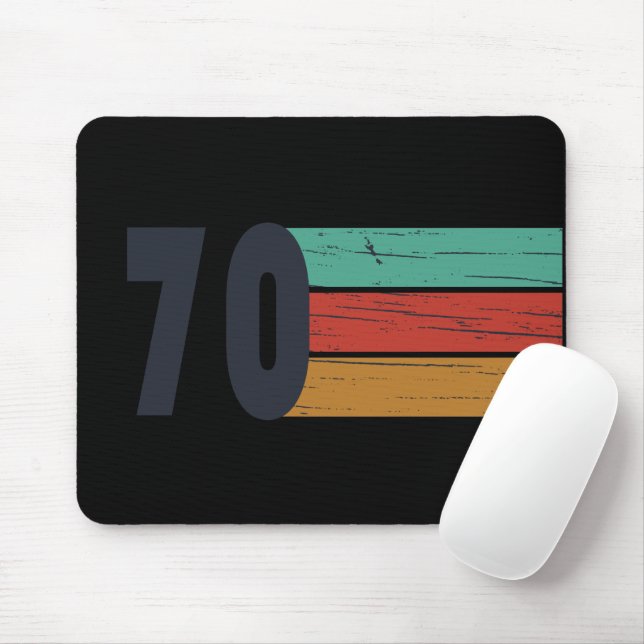 Mousepad Nascer em presente de aniversário de 1970 (Com mouse)